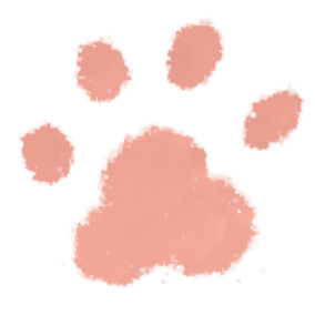 Pink cat paw print